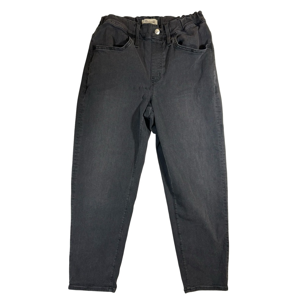 Madewell Pull-On High Rise Elastic Waist Jeans Black Size S